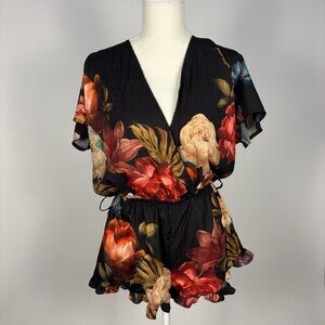 Agua Bendita Multicolor Floral Romper